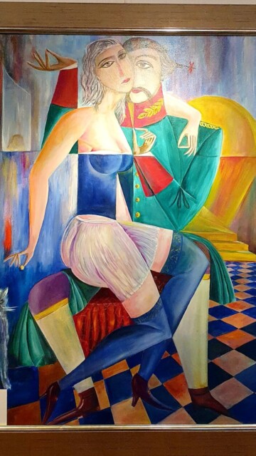 Der Verehrer | 100x80 cm
Öl auf Leinwand m. Rahmen / Blattsilber
590 Euro