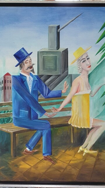 Rendezvous | 85x65 cm
Öl auf Leinwand m. Rahmen
290 Euro