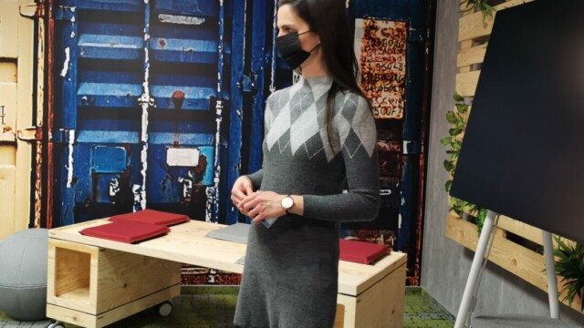 Auch Lisa Diez-Holz, Marketing
CommunicationsManager bei Timocom, ist
begeistert vom TEAMocom Space. Foto: RG