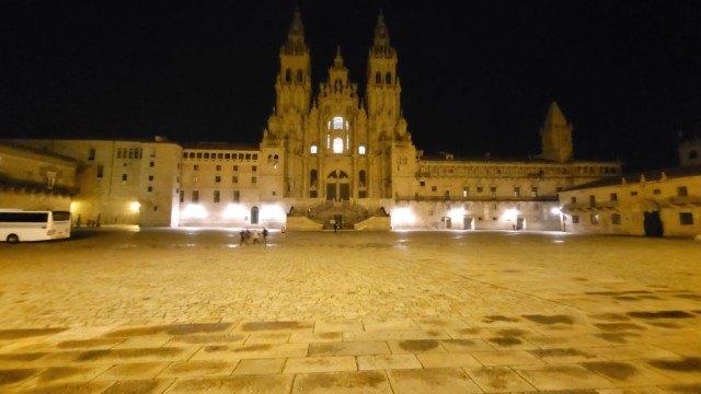 Die Kathedrale von Santiago in Stille. Foto: Timo Kremerius