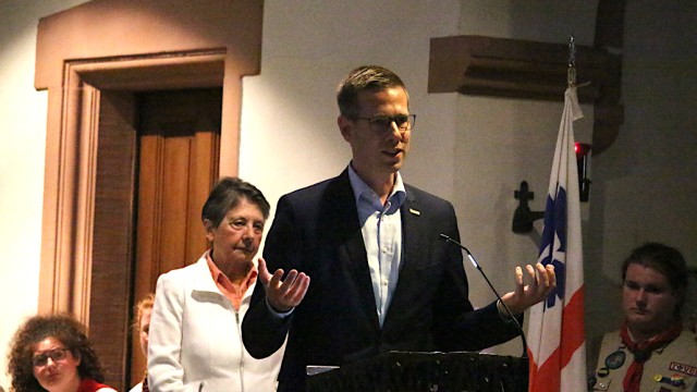 Rede von Bürgermeister Christoph Schultz. Foto: Christian Zimmer