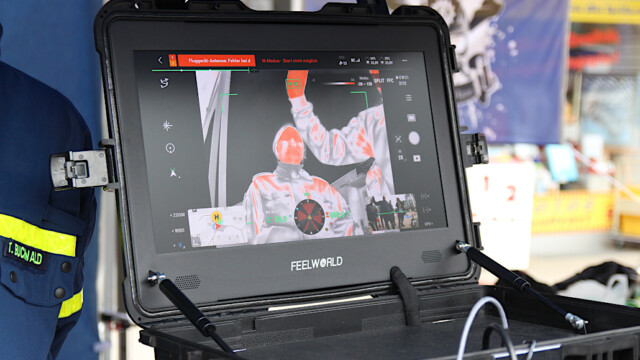 Monitor mit dem Bild der Infrarot-Kamera. Foto: Christian Zimmer