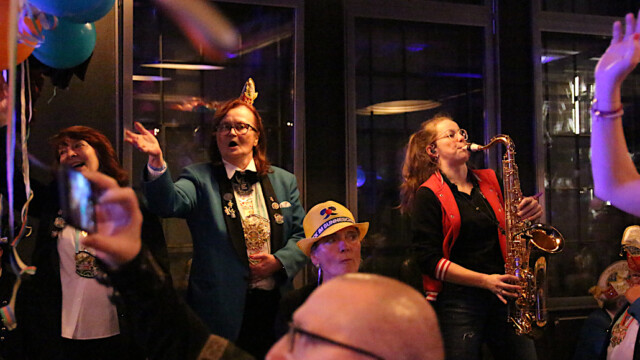 Die Musiker mischten sich unter das Publikum. Foto: Christian Zimmer